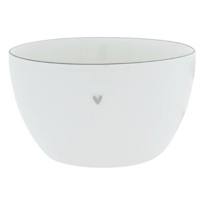 Bastion Collections miska Medium White /edge Grey 15x8,5 cm LI/Bowl M 001 GR