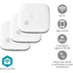 Nedis WWIFIDS21WT3 Wi-Fi датчик за дим EN 14604, Срок на експлоатация на датчика: 10 години, 3 бр. /опаковка (WIFIDS21WT3)