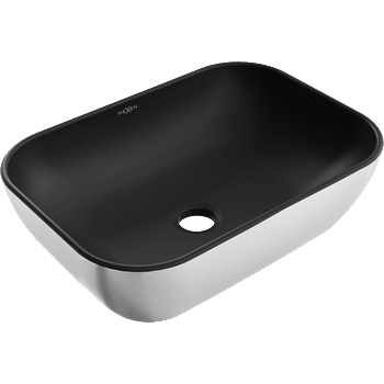 Mexen Rita умивалник върху плот 45 x 32 cm, черен мат/сребрист - 21084574 (21084574)