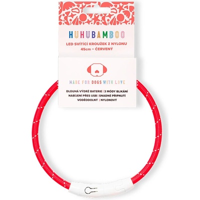 Huhubamboo LED svietiaci obojok z nylonu