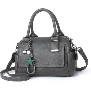 CHARON Дамска Чанта Charon Magnolia, Различни цветове, Сива (KD-78-GRAY)