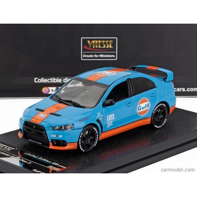 Vitesse Mitsubishi Lancer Evolution X Gulf Livery 2008 Světle Modrá Oranžová 1:43