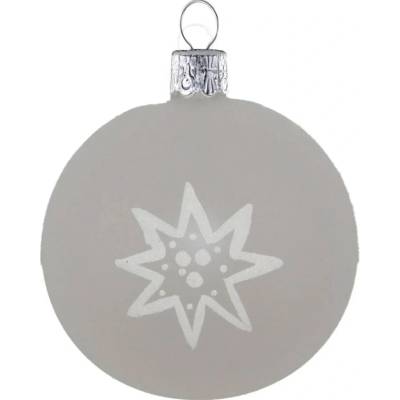 ORNEX Guľa sklenená transparentná hviezdy 80 mm