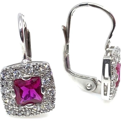 Jan Kos jewellery zlaté náušnice s červeným kamenem 31502255