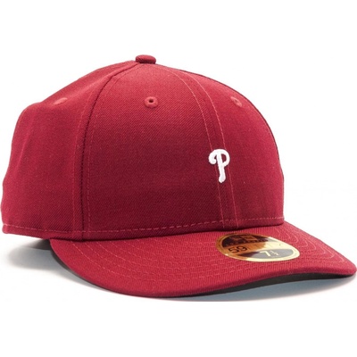 New Era Mini Logo Philadelphia Phillies 59FIFTY LOW PROFILE Burgundy/White červená bílá černá