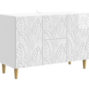 vidaXL Служебен шкаф Бял гланц 89 x 34, 5 x 60 см Инженерна дървесина (895119)