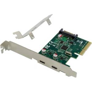 Conceptronic Разширителна карта Conceptronic - EMRICK07G (PCIe x4 към 2x USB-C 3.2 Gen2, захранване: 15pin SATA) (EMRICK07G)