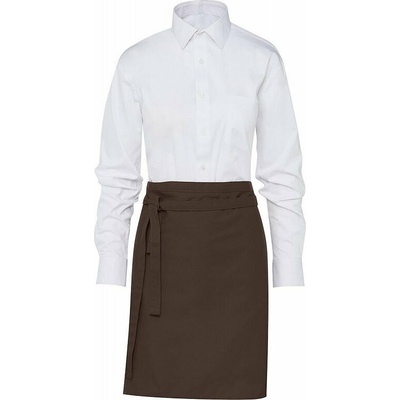 SG Accessories - BISTRO Krátká číšnická zástěra Brussels s pevným páskem 78 x 52 cm Hnědá