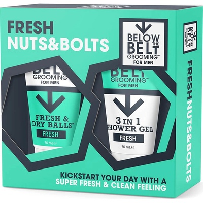 Below the Belt Grooming Fresh gel na intimní partie pro muže 75 ml + čisticí gel na intimní partie 75 ml dárková sada