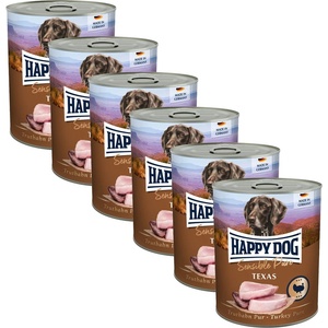 Happy Dog Sensible Pure Texas 6 x 800 г / пуйка