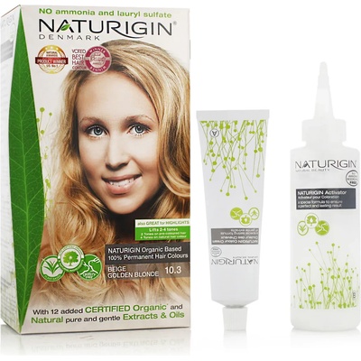 NATURIGIN Permanent Hair Colour Боя за коса 115 ml цвят Beige Golden Blonde 10.3