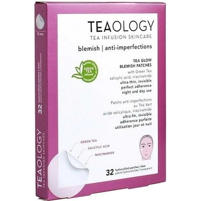 Teaology Tea Glow Blemish Patch náplasti na problematickou pleť proti akné 32 ks