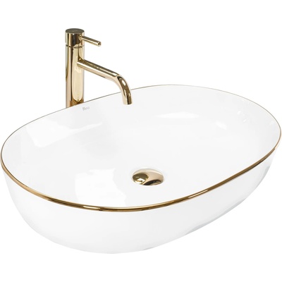 Rea Умивалник за плот Rea CLEO White Gold Edge (REA-U6211)