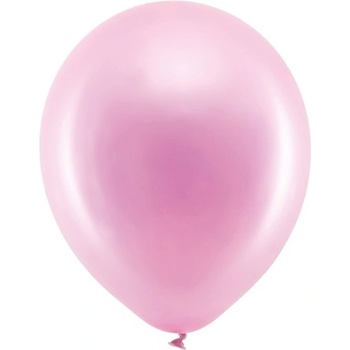Party Deco Латексови Балони Металик, Розово 30см