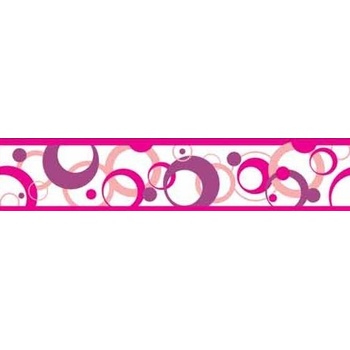 IMPOL TRADE Samolepiaca bordúra ružovej bubliny 4106 5 m x 10,6 cm