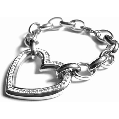 Steel Jewelry náramek srdce z chirurgické oceli NR090478