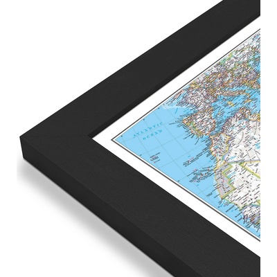 National Geographic Afrika - nástěnná mapa Classic 90 x 120 cm Varianta: mapa v dřevěném rámu, Provedení: Pegi černý