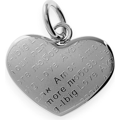 MPM Dámský ocelový nerezový přívěsek Love stříbrné barvy SPD.7138