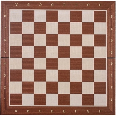 Skládací šachová deska mahagon / javor tmavý okraj -číslo 5 - 48x48 cm, pole 50 mm – Zboží Mobilmania