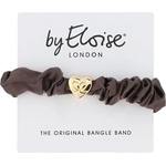 By Eloise London Gold Heart Silk Scrunchie цвят Mocha