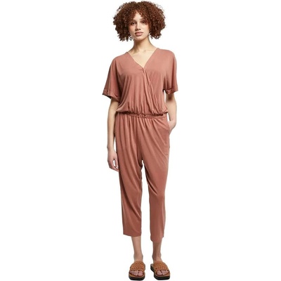 Urban classics Гащеризон Urban classics Modal 3/4 sleeve jumpsuit - Brown (Terracotta)