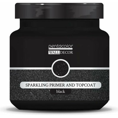 Trblietavý základný a vrchný náter Wall Decor Pentart čierny - 1000 ml