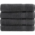 vidaXL Премиум хавлии SOLUND 4 бр антрацит 100x150 см 600 gsm (137165)