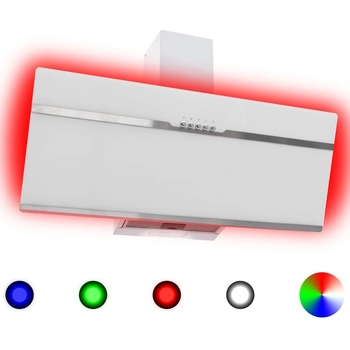 Petrashop Nástěnná digestoř RGB LED 90 cm nerezová ocel a tvrzené sklo
