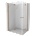 Mexen Mist-F Duo сгъваема душ кабина лява 80 x 70 см, прозрачна, четкана мед - 8A6-080L-070P-65-00 (8A6-080L-070P-65-00)