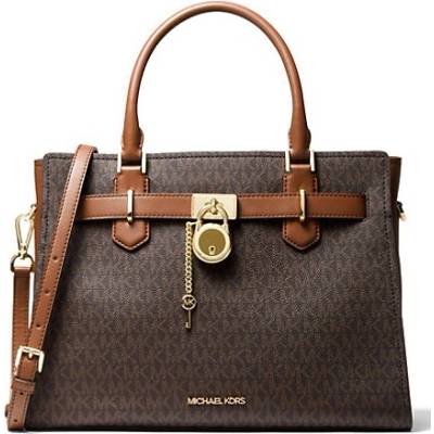 Kabelka Michael Kors London medium logo hnědá
