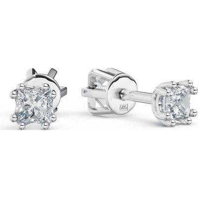 DF Dámske náušnice 4088, biele zlato s diamantmi s hmotnosťou 0,340 ct SI1/G