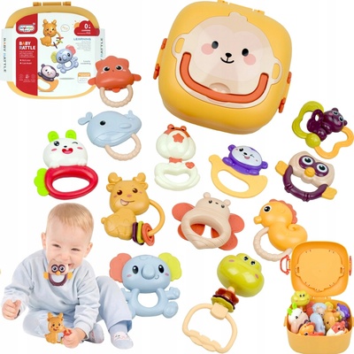 LandToys Chrastítko sada 12 chrastítek a kousátek