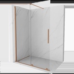 Mexen Velar плъзгаща се душ стена Walk-in 150 x 200 см, прозрачна 8 мм, изчеткана мед (871-150-000-03-65)
