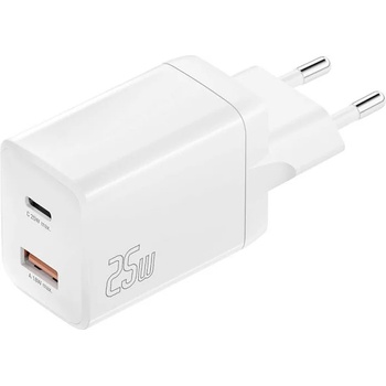 4smarts Захранване за ел. мрежа с USB-A и USB-C изходи и технология за бързо зареждане - 4smarts Wall Charger PDPlug Duos PD 25W (бял) (540359)