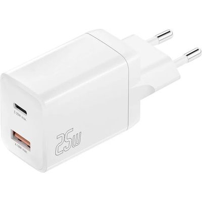 4smarts Захранване за ел. мрежа с USB-A и USB-C изходи и технология за бързо зареждане - 4smarts Wall Charger PDPlug Duos PD 25W (бял) (540359)