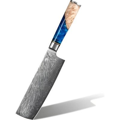 HARAHU Дамаска кухненски нож HA-18603 - Small Cleaver/Син KP18603 (HA-18603)