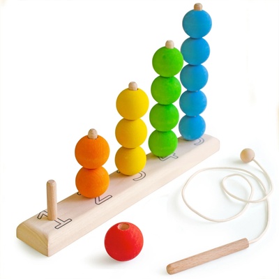 Montessori Ulanik dřevěná hračka "Colourful counting"