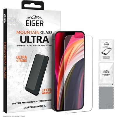 Eiger Mountain Glass Ultra Tempered Glass Screen Protector - калено стъклено защитно покритие за дисплея на iPhone 12 mini (прозрачен)