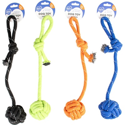 Duvo+ lano přetahovadlo s míčkem mix 27 cm