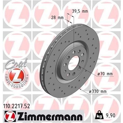 Brzdový kotúč ZIMMERMANN 110.2217.52