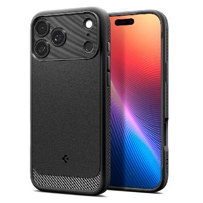 Удароустойчив силиконов (TPU) калъф с MagSafe за iPhone 17 Pro Max - Spigen Rugged Armor MagSafe Case (черен) (ACS10263)