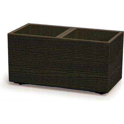 PROSPERPLAST Kvetináč s vložkou 57,7x28,8x29 cm Madera Case Eco Wood káva