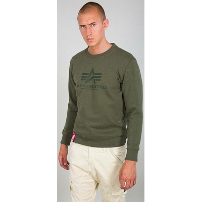 Alpha Industries mikina Basic Sweater dark olive/olive
