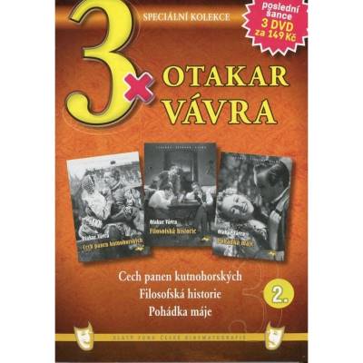 Multiland Otakar Vávra 2 (Cech panen kutnohorských, Filosofská historie, Pohádka máje) - 3DVD (050038)