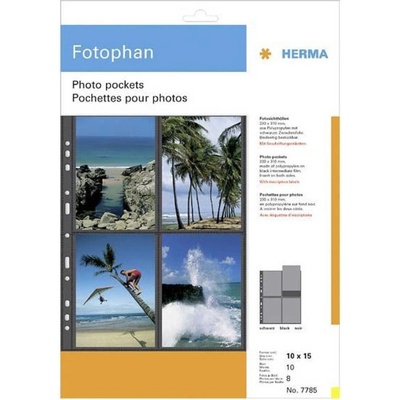 Herma fotophan 10x15 na vysku 10 listov cierna 7785