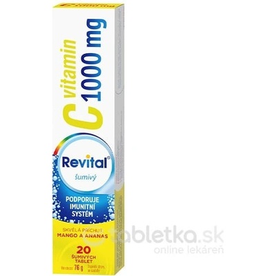 Revital Vitamín C 1000 mg šumivý tbl eff mango a ananás 20 ks