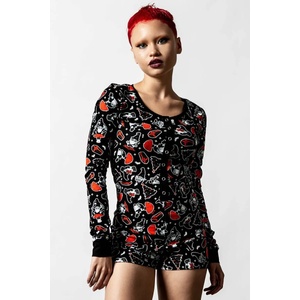 KILLSTAR Дамски гащеризон (пижама) KILLSTAR - Gnomies - Черен - KSRA004638