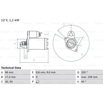 BOSCH Startér 0986023660
