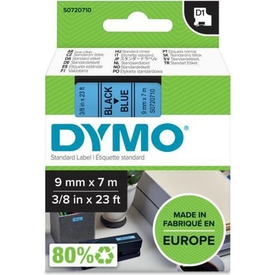 DYMO páska D1 9mm x 7m, čierna na modrej S0720710