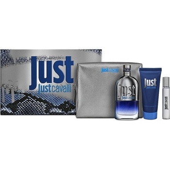 Roberto Cavalli Just Cavalli Him Комплект (EDT 90ml + SG 100ml + EDT 15ml + Pouch) за Мъже